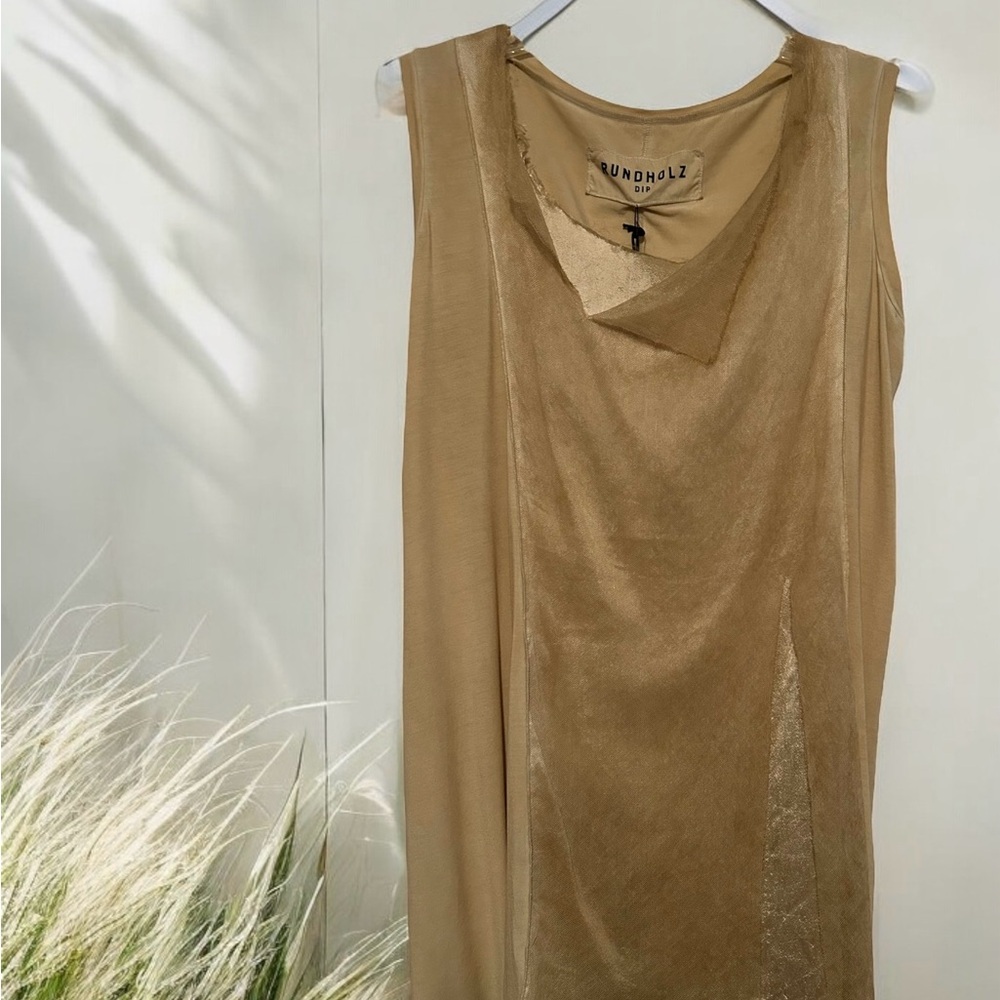 RUNDHOLZ DIP - Long And Slim Top Wax Cloud Avantgarde Size Medium Beige New!